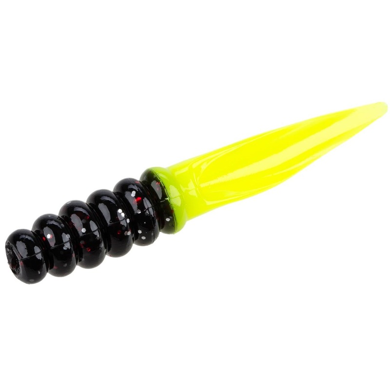 Mr. Crappie Slab Slanger Soft Plastic Grub – 15 Pack Glimmer Blue