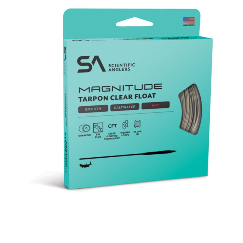 SA MAGNITUDE SMOOTH TARPON 12′ CLEAR FLOAT TIP WF-10-F SAND/CLEAR