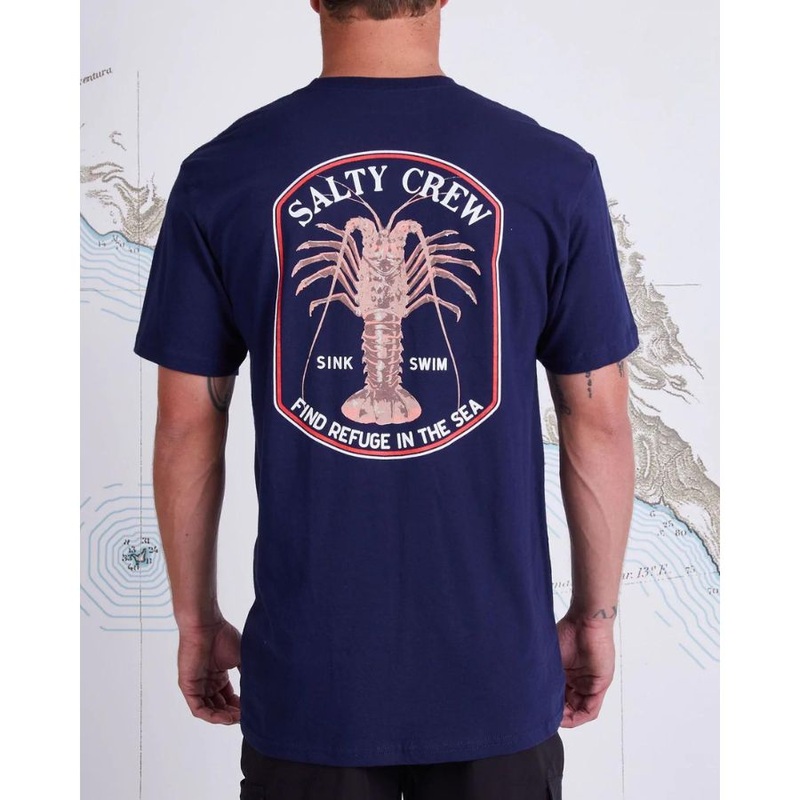 SALTY CREW SPINY  CLASSIC S/S TEE NAVY L