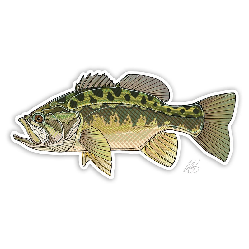 Casey Underwood Largemouth Bass Decal Sticker