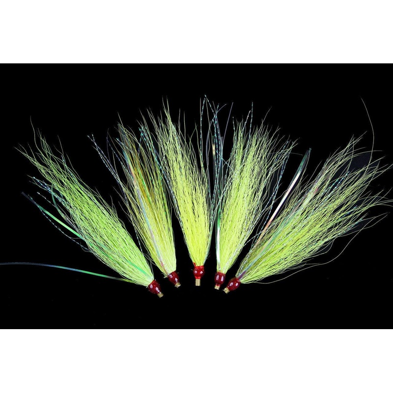 Jigging World Premium Slide Bucktail Teaser Chartreuse