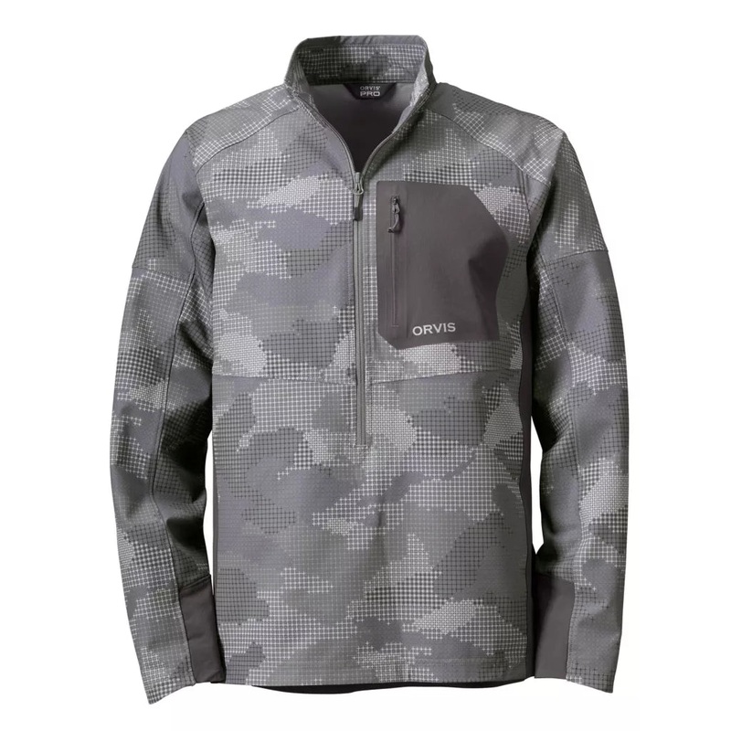 Orvis – Mens PRO LT Softshell Pullover Steel Camo M