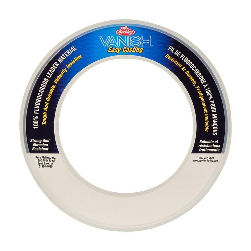 Berkley Vanish Fluorocarbon Leader Material Coil, 30yd Wrist Spool, Clear 30lb