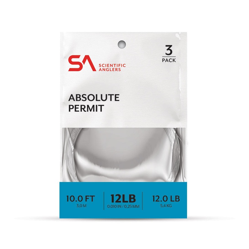 Scientific Anglers Absolute Permit Leader 3-Pack 10′ 12lb
