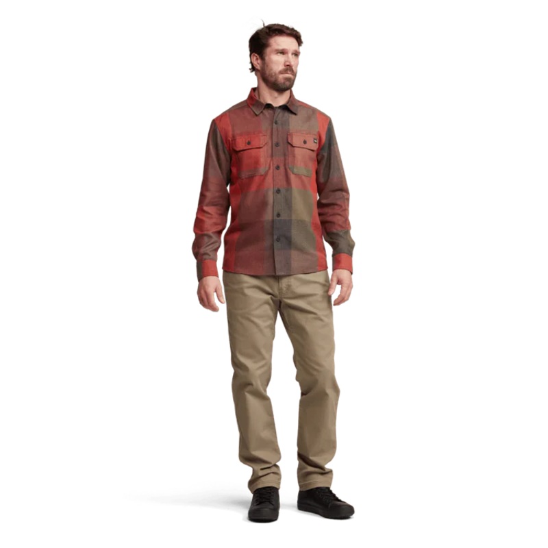 Sitka Hardwood Heavy Weight Flannel Fall Red Plaid M