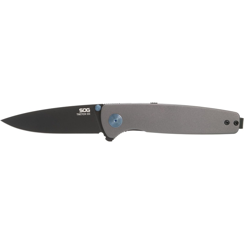 SOG SOG-11-15-03-43 Twitch III Folding Knife, 3.1″ Blade, Black