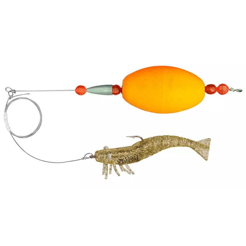 DOA DEADLY COMBO OVAL CLACKER WITH 3″ SHRIMP CLEAR / GOLD
