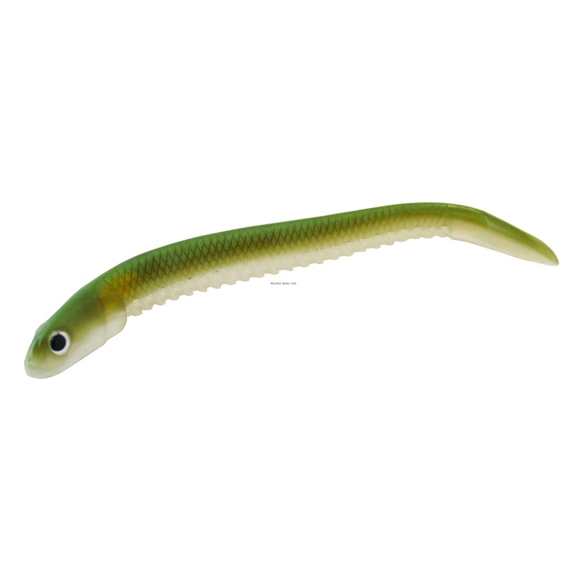 Hogy Sand Eel Soft Plastic, 7″, 3pk, Dark Sand Eel
