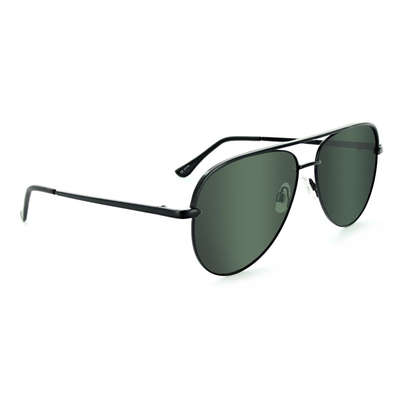Optic Nerve Flatscreen Polarized Sunglasses Satin Black/ Grey