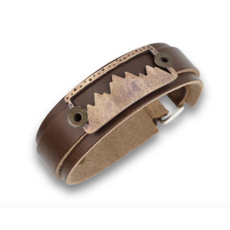 Sight Line Provisions – Bronze – Textured Tectonic Rush Bracelet