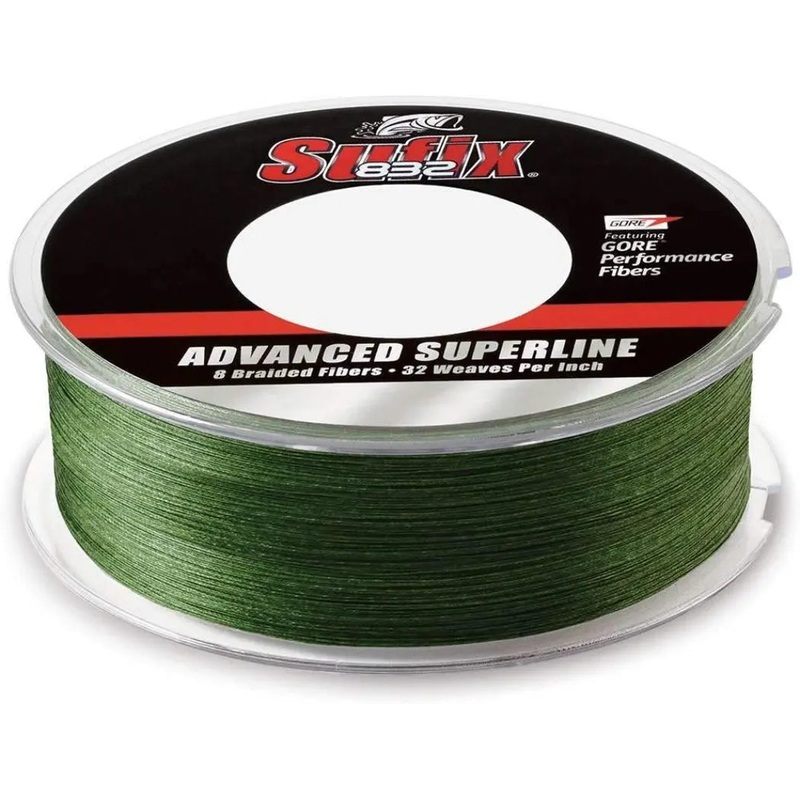 Sufix 832 Braided Line 600 yd 15lb Low-Vis Green
