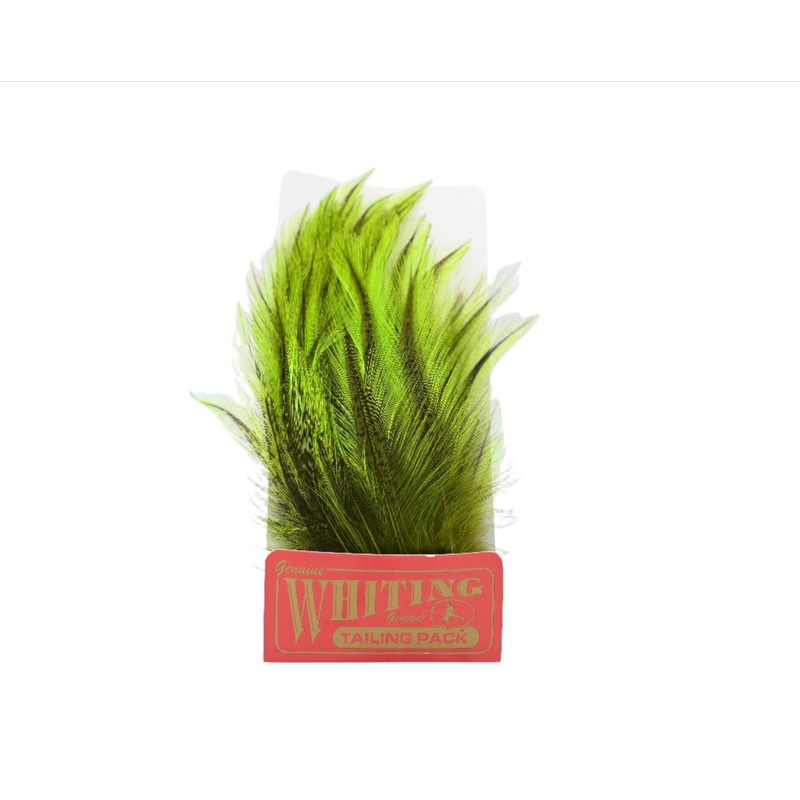 Whiting Farms Coq De Leon Tailing Pack Badger Dyed Fluorescent Green Chartreuse