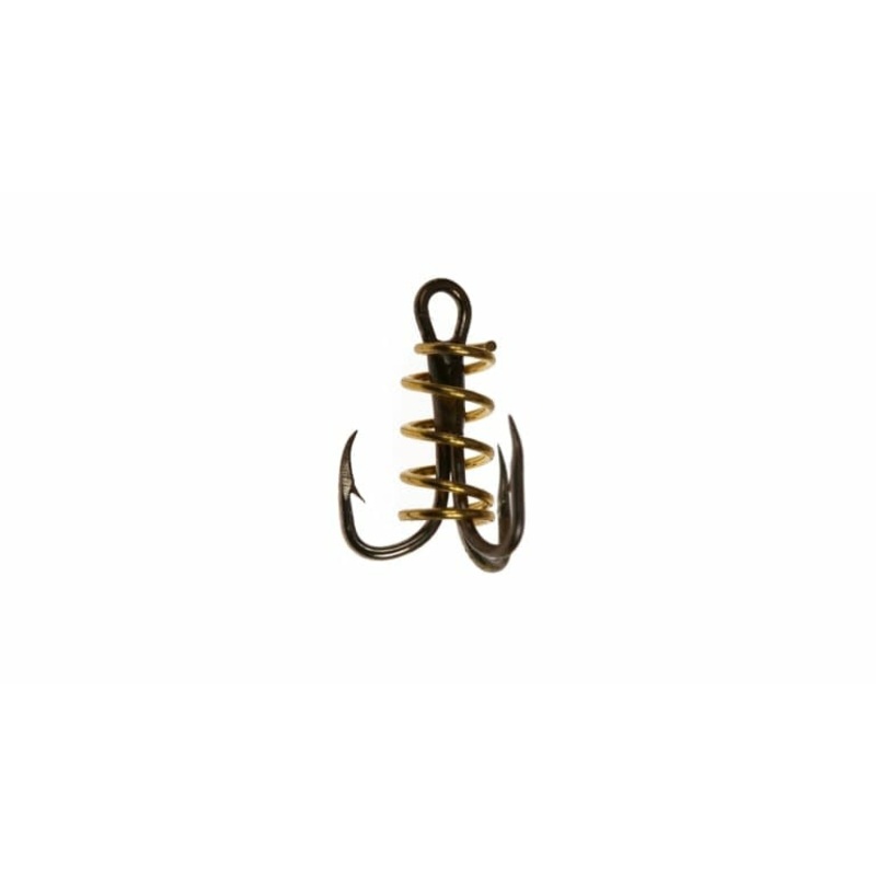 EAGLE CLAW 2X STRONG TREBLE HOOK W/SPRING 12