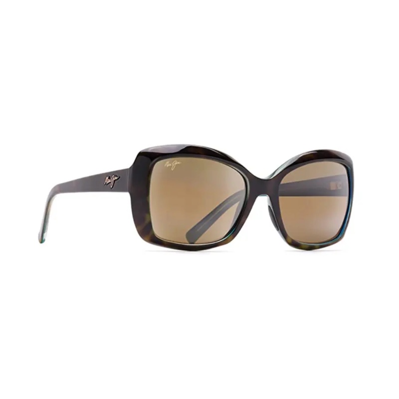 MAUI JIM ORCHID POLARIZED SUNGLASSES TORTOISE WITH PEACOCK HCL BRONZE