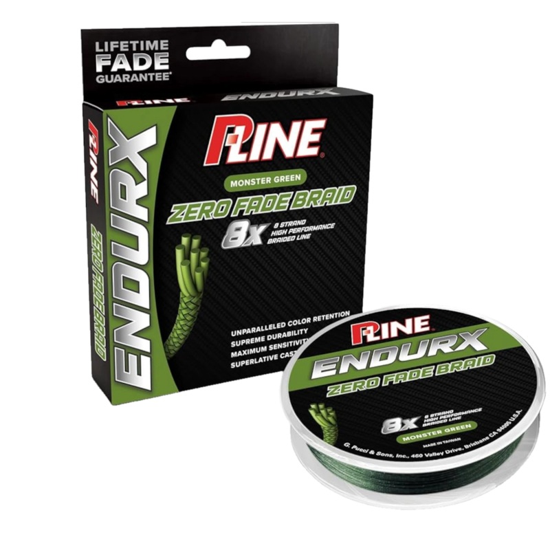 P-Line EndurX Zero Fade Braid 150 yds, Monster Green MONSTER GRN 10 LBS
