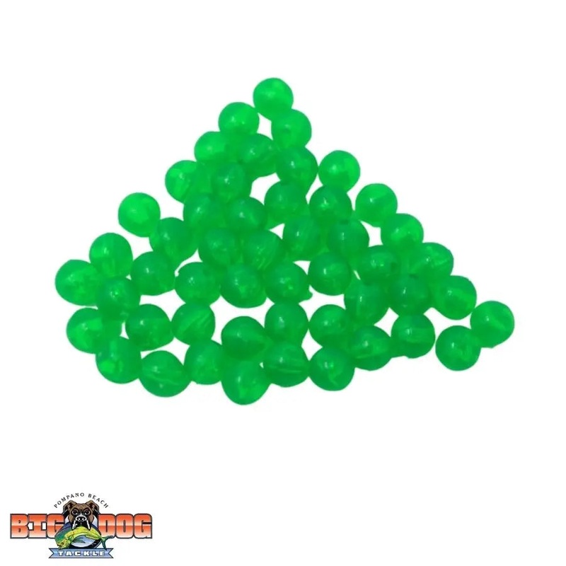 PRO TACKLE BEADS GREEN 6mm (50pk)