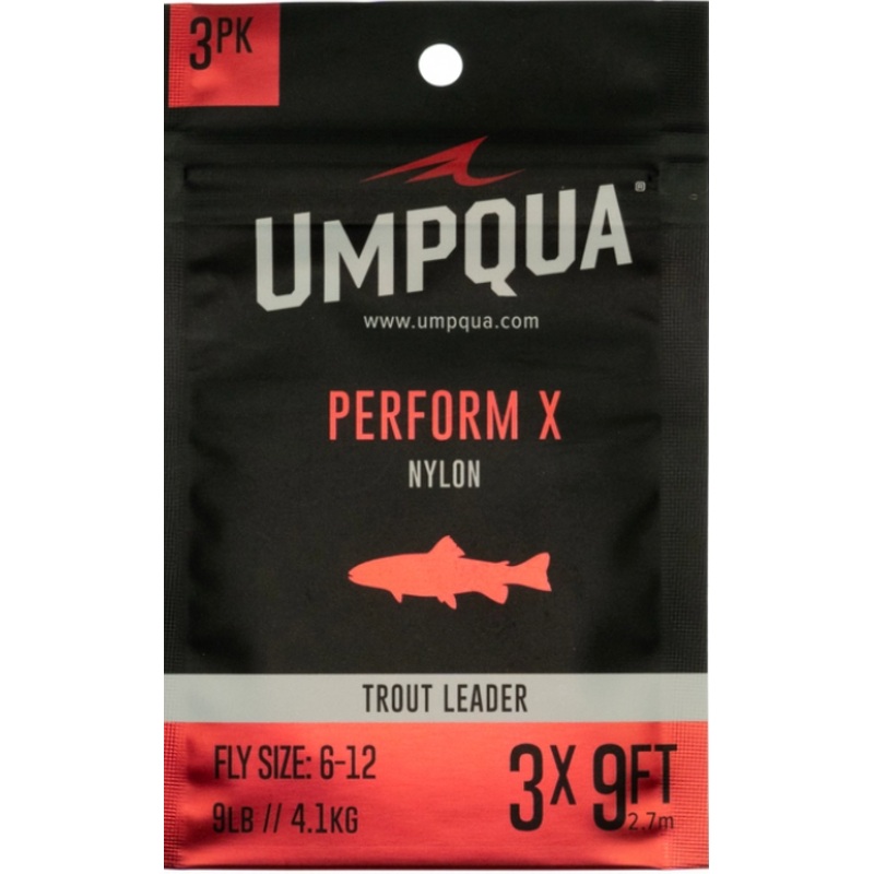 Umpqua Perform X Trout Leader 9ft 3pk 2X