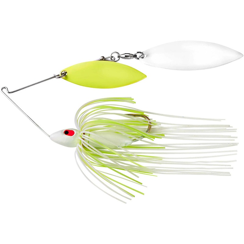 War Eagle Screamin Eagle Painted Nickel Frame Double Willow Spinnerbait – 1/2 oz Chartreuse Blue 1/2 oz