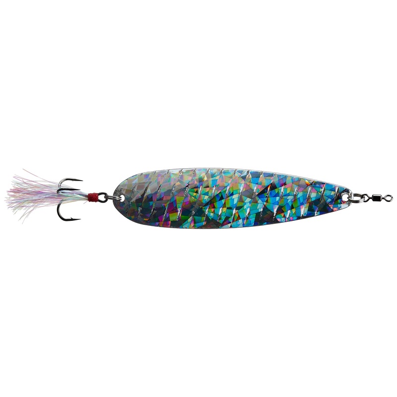Nichol’s Lake Fork Flutter Spoon 4″ Shattered Glass Hologram
