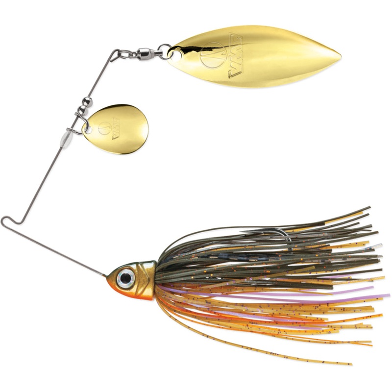 VMC Redline Series Colorado Willow Spinnerbait – 3/8 oz Chartreuse & White Shad – Nickel Gold Blades 3/8 oz