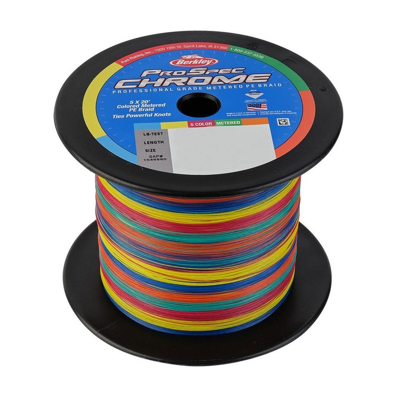 Berkley ProSpec Chrome 5×20′ Metered Braid, Small Bulk
