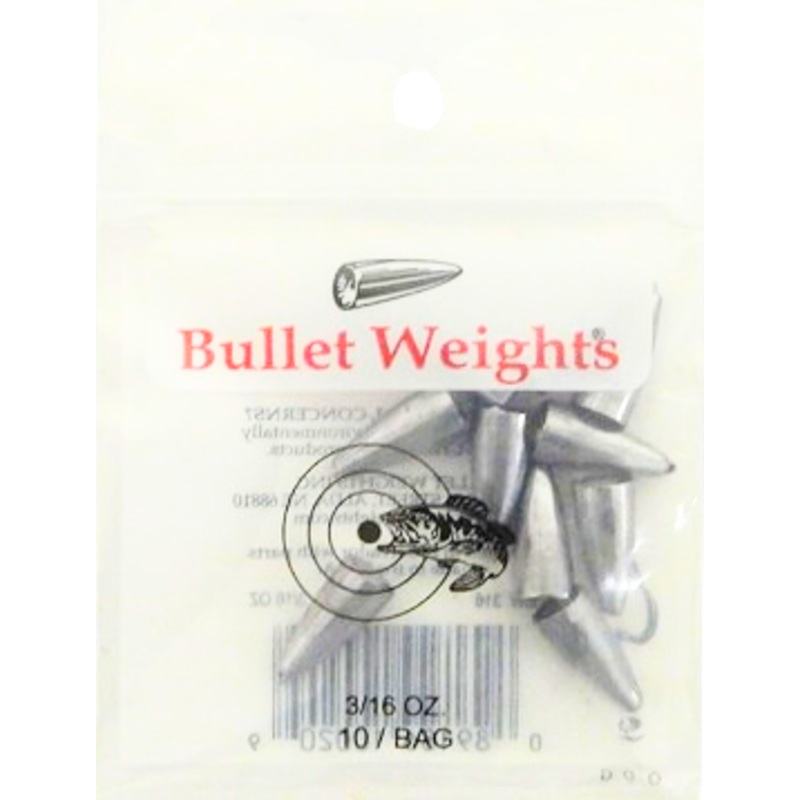 Bullet Weights Slip Sinker Worm Weights 1/16oz