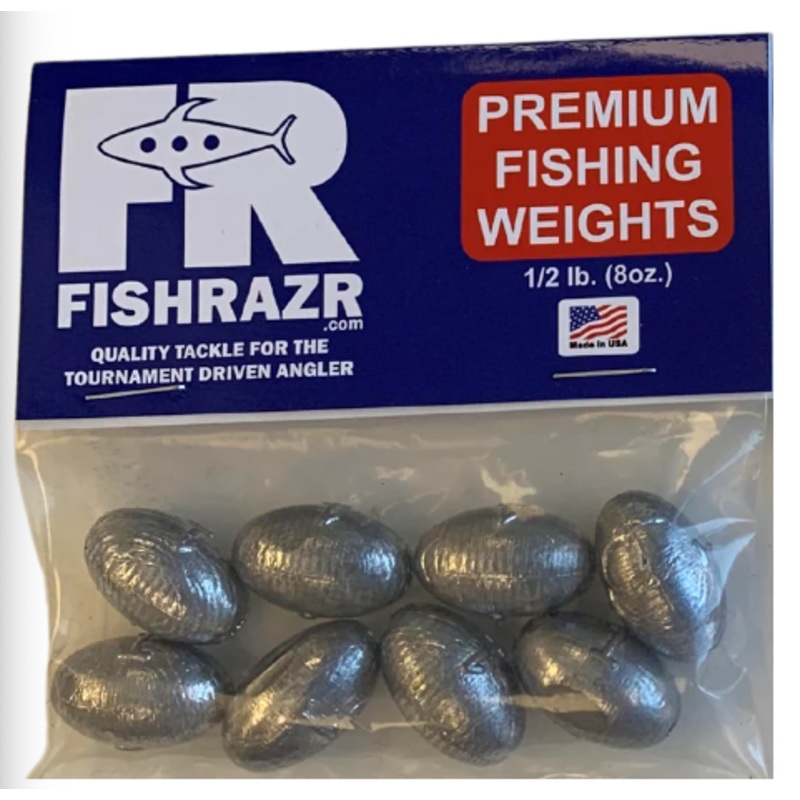 Fish Razr Egg Sinkers 1oz Egg (8 Pieces)