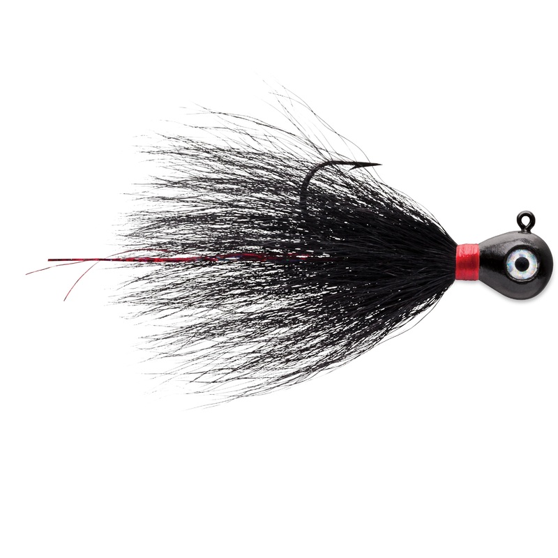 VMC Bucktail Hair Jig 2 pack Black 1/8 oz