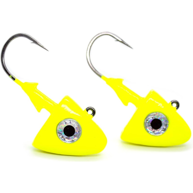 GOT-CHA WCSH6-CH Swim Bait Head w/ Mustad hook, 6oz., Chartreuse, 2