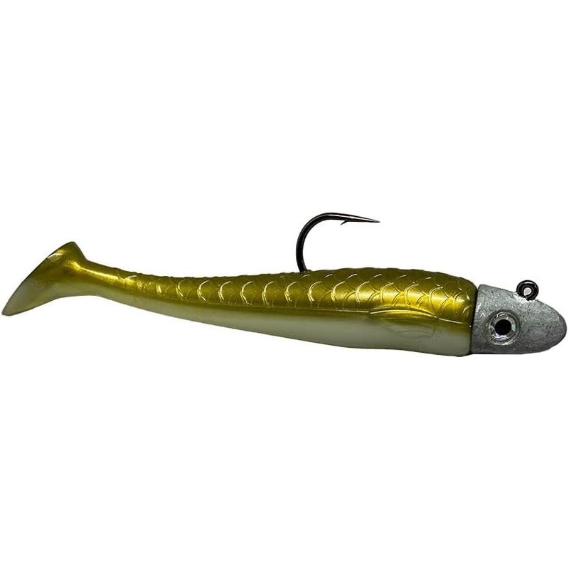 RonZ 6″ Z-FIN Paddle Tail Rigged 3 1/2oz Blue/White