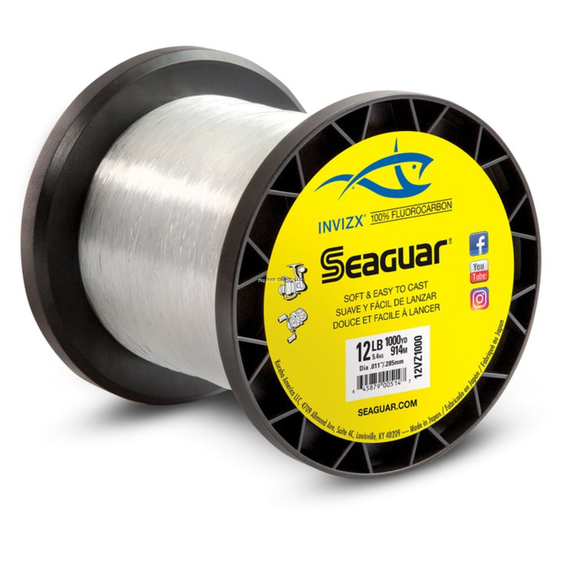 Seaguar INVIZX 100% Fluorocarbon Fishing Line 1000yd 15lb