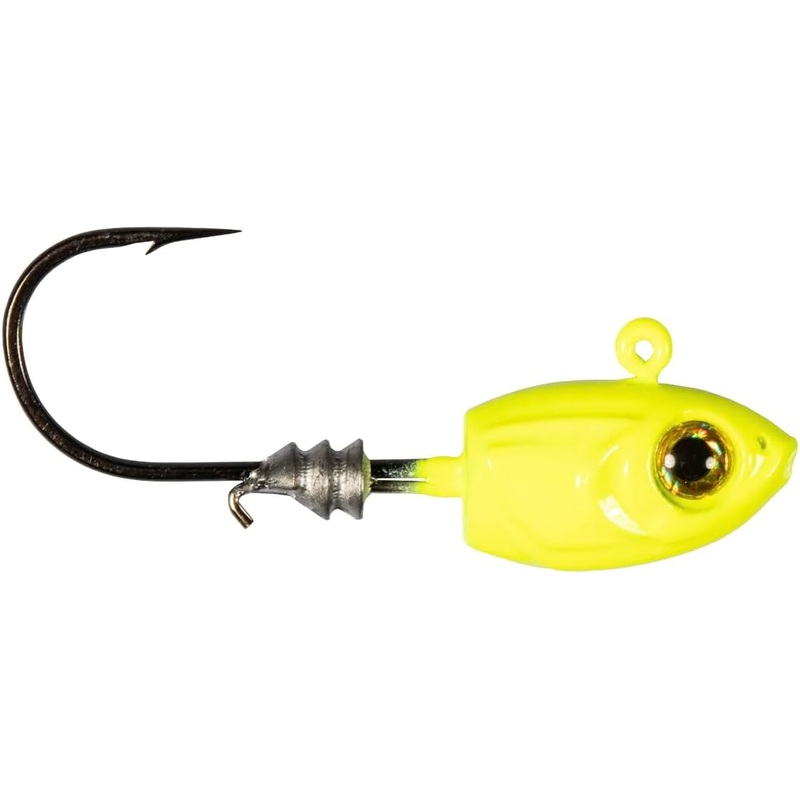 Z-Man Micro Shad HeadZ, 4 Pack Chartreuse 1/16oz