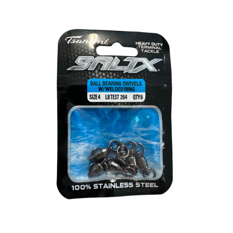 Tsunami Ball Bearing Swivels W/ Welded Ring SZ 3 6PK