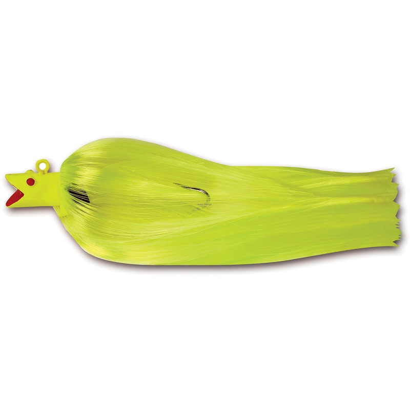 Sea Striker CL2CH Chute Rig, 8″ Nylon Hair, 2 oz, Swing Hook, Chartreuse