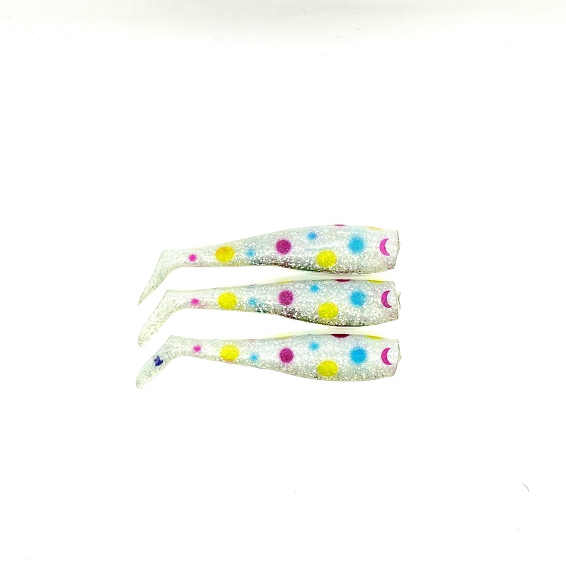 Al Gag’s Lures Whip-It Fish, Replacement Tails (4″-6″, Assorted Colors) Wonder Bread 4″