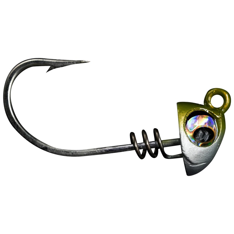 No Live Bait Needed 5″ Jigheads Green Back 1 1/2oz