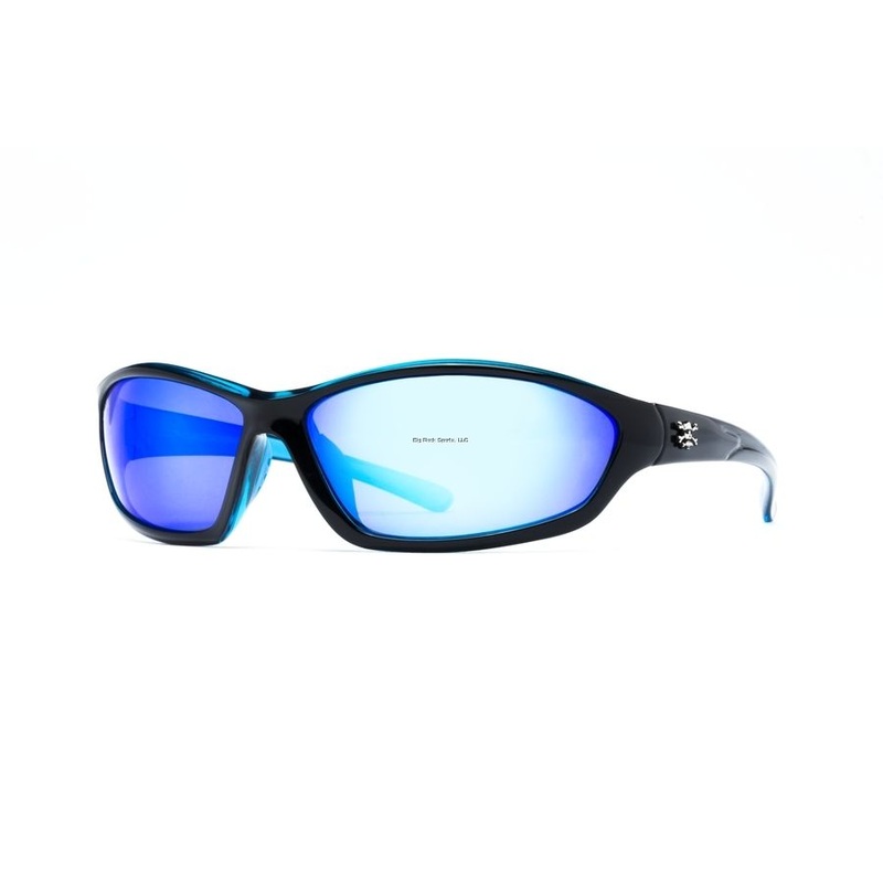 Calcutta Backspray Polarized Sunglasses Black/Blue Mirror