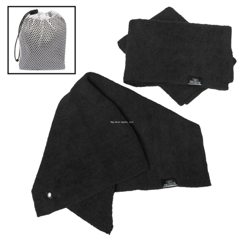 Calcutta Bait Towel 3 Pack, Black, 16″x15″, w/ Mesh Bag
