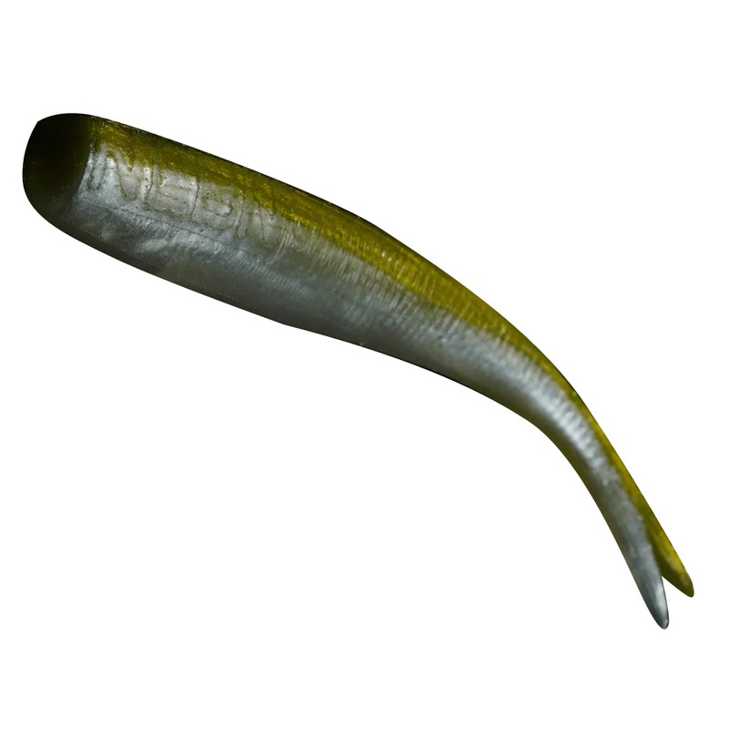 No Live Bait Needed 8″ Straight Tail Green Back