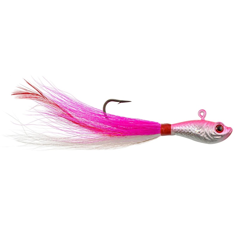 Hurricane 3D Eye Bucktail Pink/White 2oz
