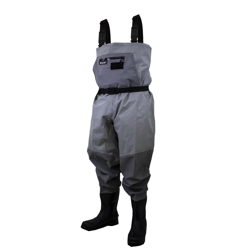 Frogg Toggs Men’s Hellbender PRO Bootfoot Lug Sole Chest Wader, Gray Size 8