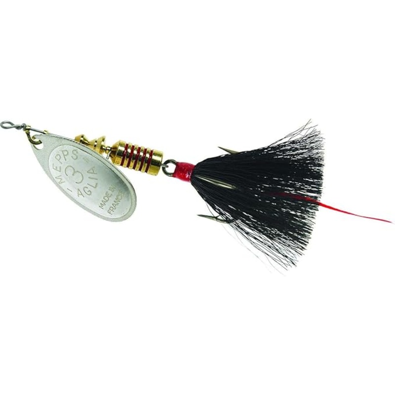 Mepps Aglia In-Line Spinner, 1/4 oz, Dressed Treble