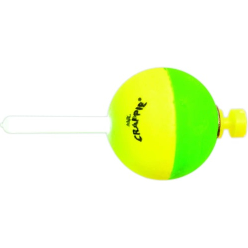 Mr. Crappie Flo Glo Lighted Bobbers 1 1/4″ Round Y/G 2Pk