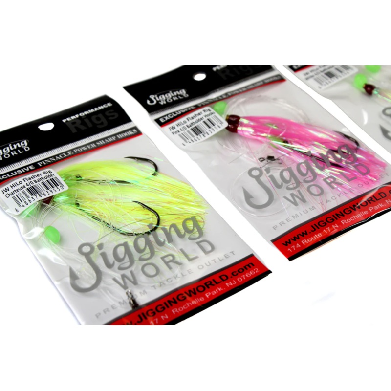 Jigging World Hi-Lo Flasher Rig Chartreuse