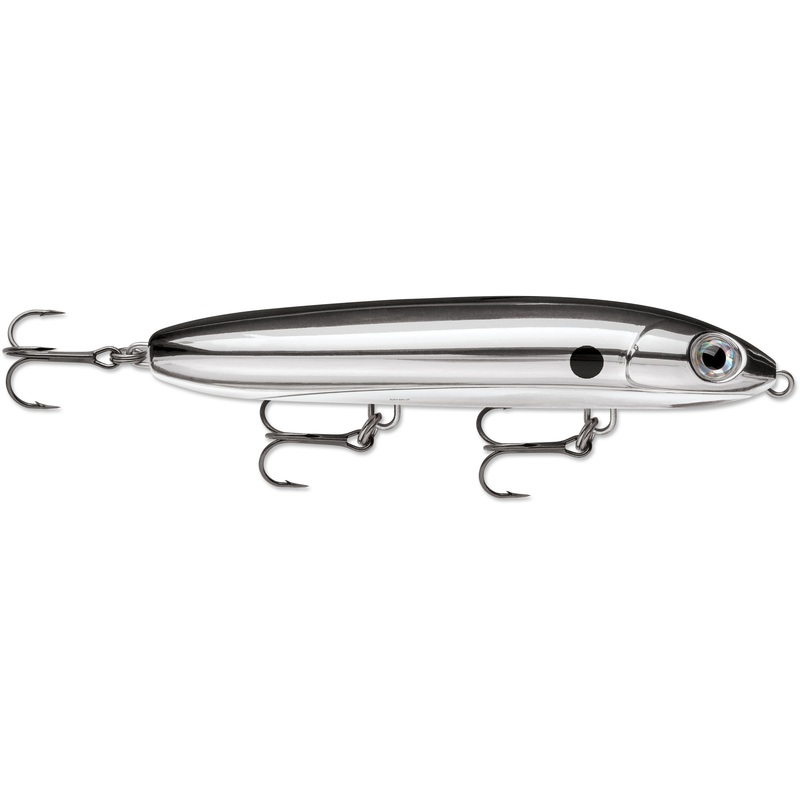 Rapala Skitter V 13 Topwater Floating, 5-1/4″, 1oz, Pure Chrome