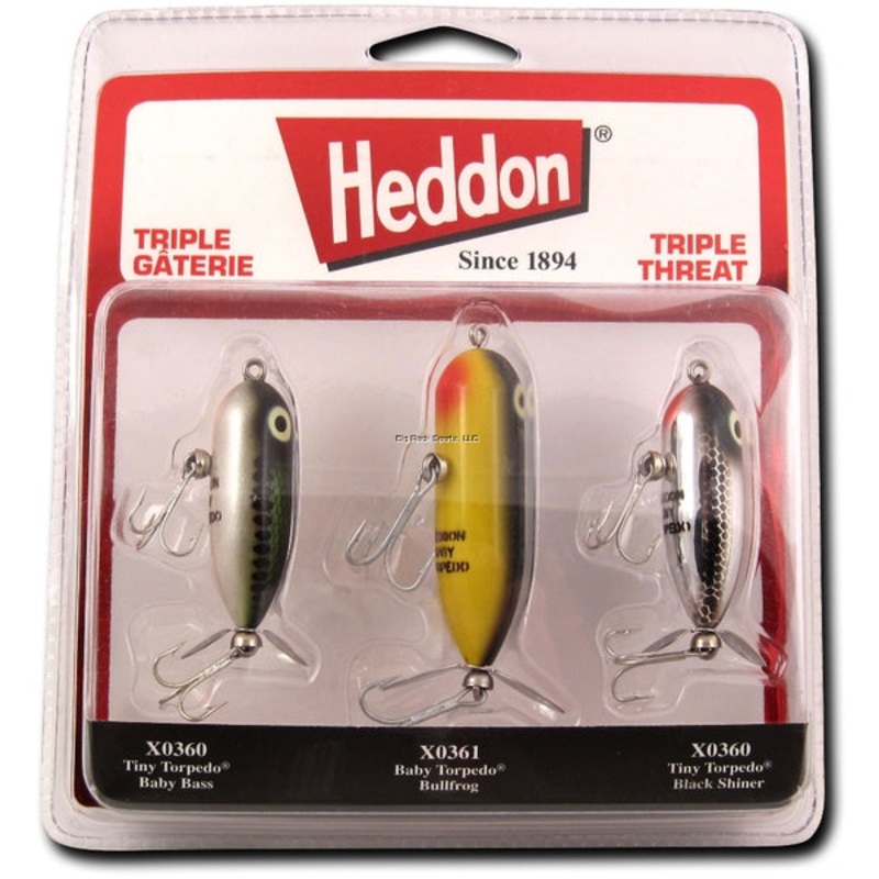 Heddon Triple Threat Lure 3Pk, 1-7/8″, 2-1/2″, 1-7/8″, 1/4, 3/8 , 1/4 oz , Multi