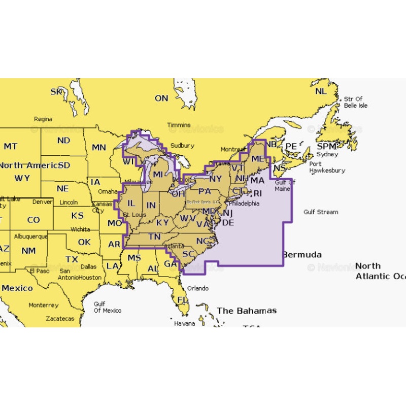 Navionics – U.S. East Map Card