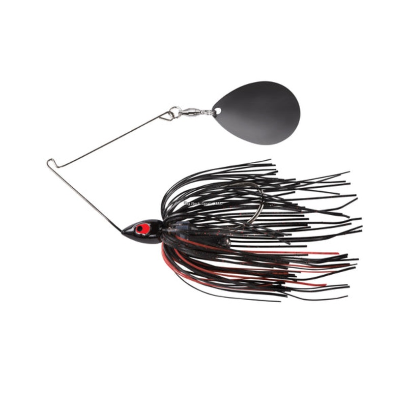 War Eagle Night Time Painted Head Single Colorado Spinnerbaits- 1/2oz Black Red