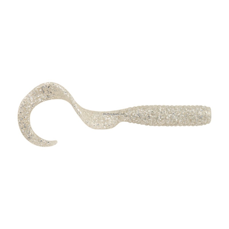 Berkley Gulp Grub, New Shape for Jigs & Trailers, 4″, White Bling
