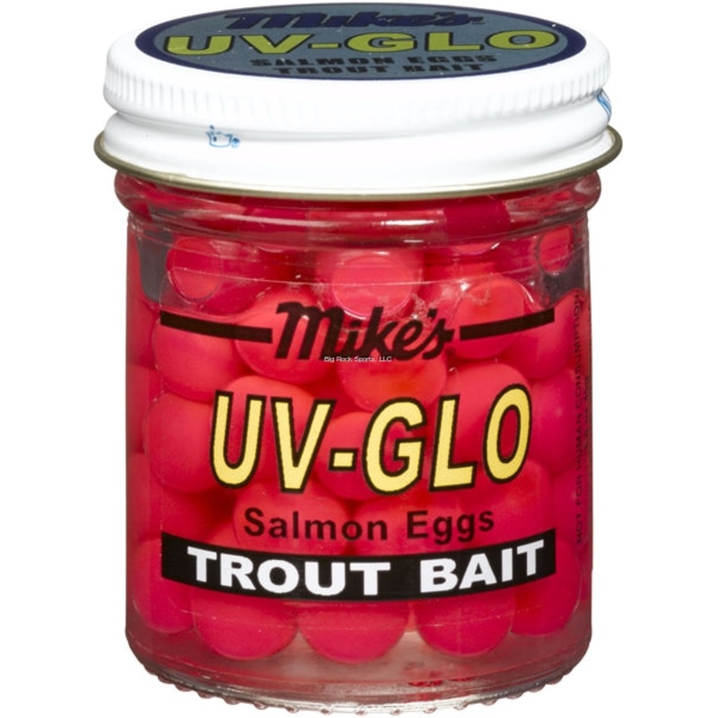 Mike’s UV Glo Salmon Eggs, Pink 1.1 oz Jar